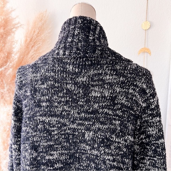 LEVIS Black Marble Knit Long Sleeve Open Front Cardigan - Picture 9 of 13
